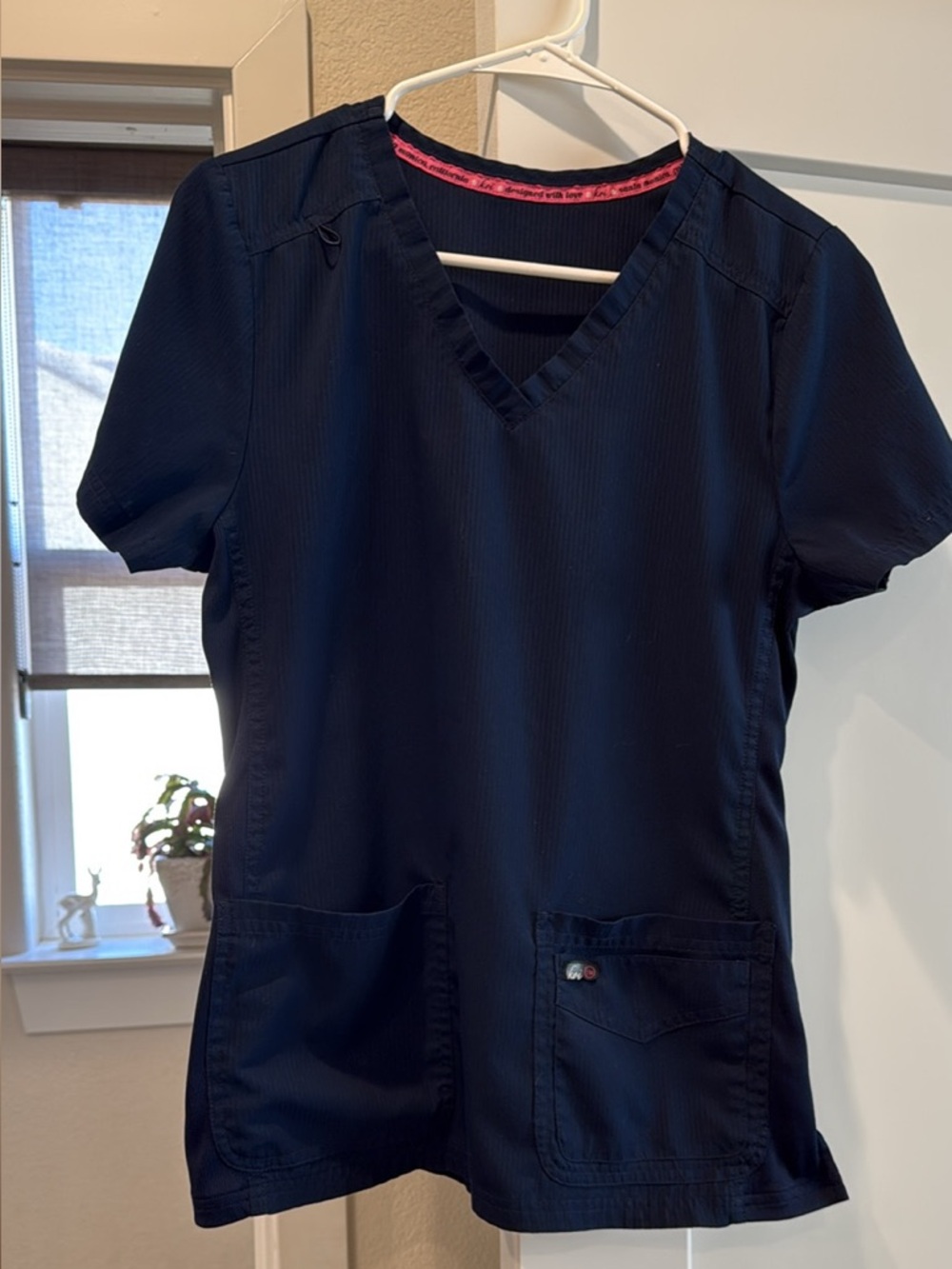 KOI LITE Small Navy V-Neck Scrub Top